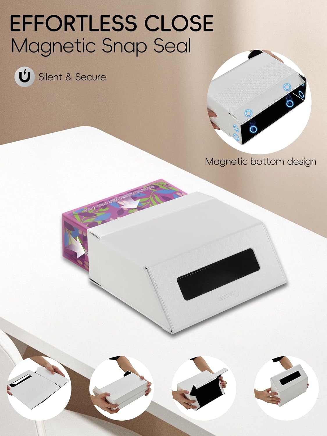 Hand Towel Box Cover Holder / Plain-polar Ice / Plain Style