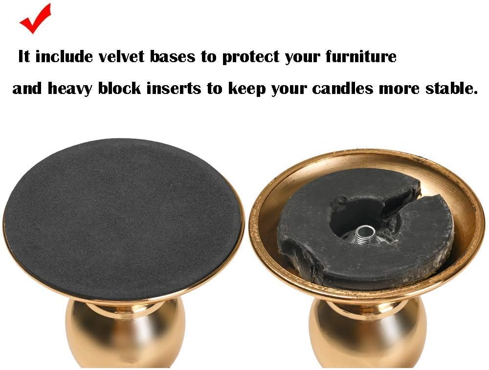Nuptio Pillar Candle Holders, Wedding Centerpieces Metal Candle Holder Candles Stand Decoration Ideal for Weddings