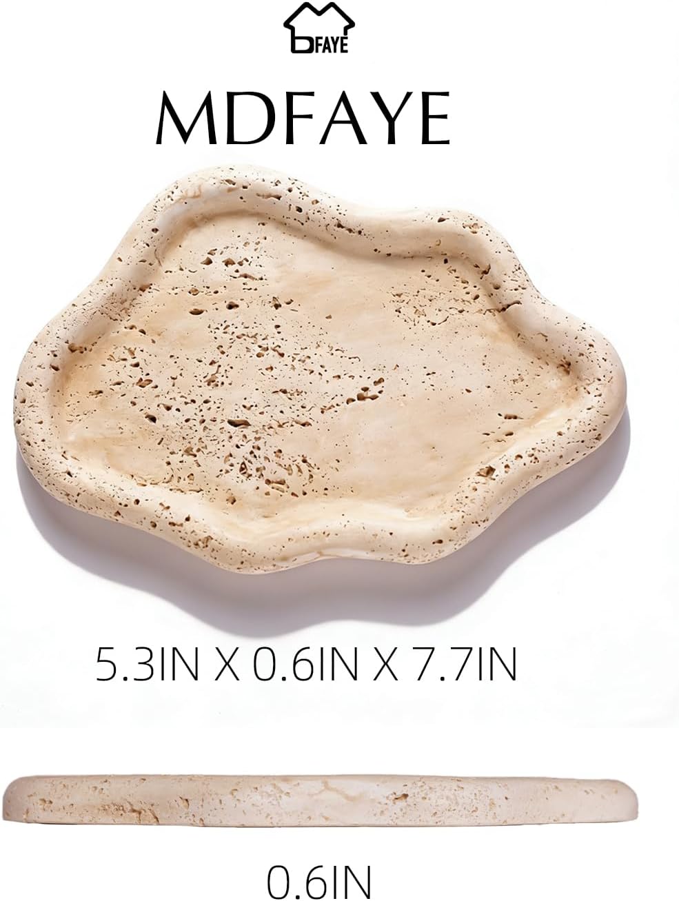 Ring Dish Holder / Faux Travertine Y
