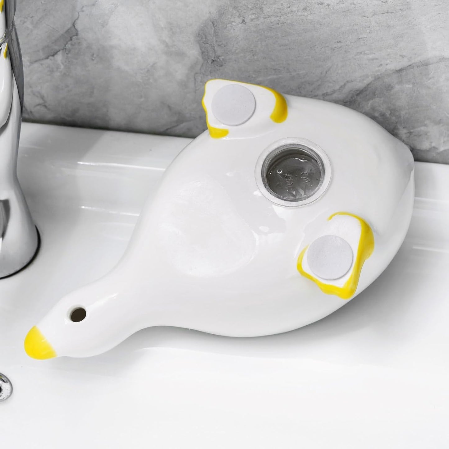 Self-Draining Soap Holder for Sink and Shower