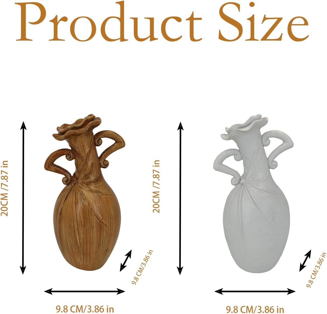 Vase / Resin Small Vase / Brown