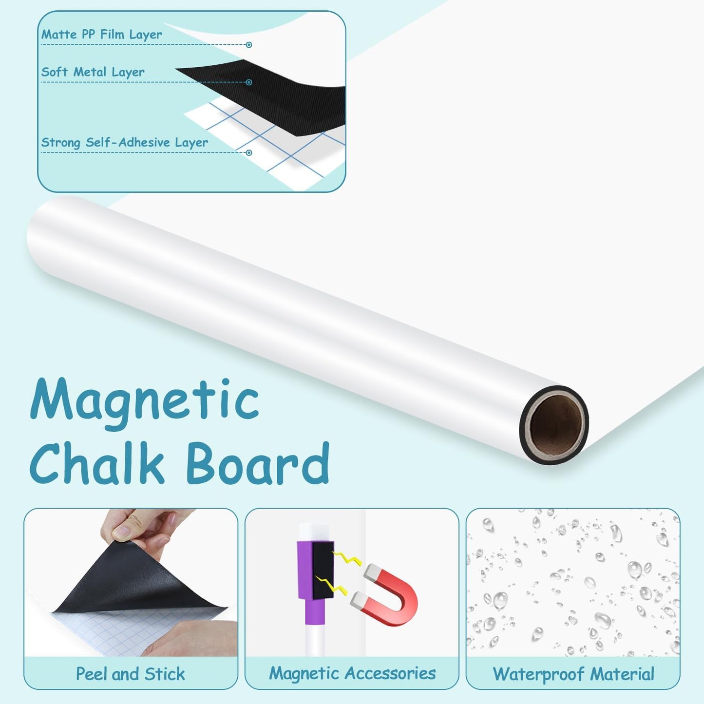 Magnet Accessories / Magnetic WhiteBoard / 40"W x 32"H / White / 40 x 32
