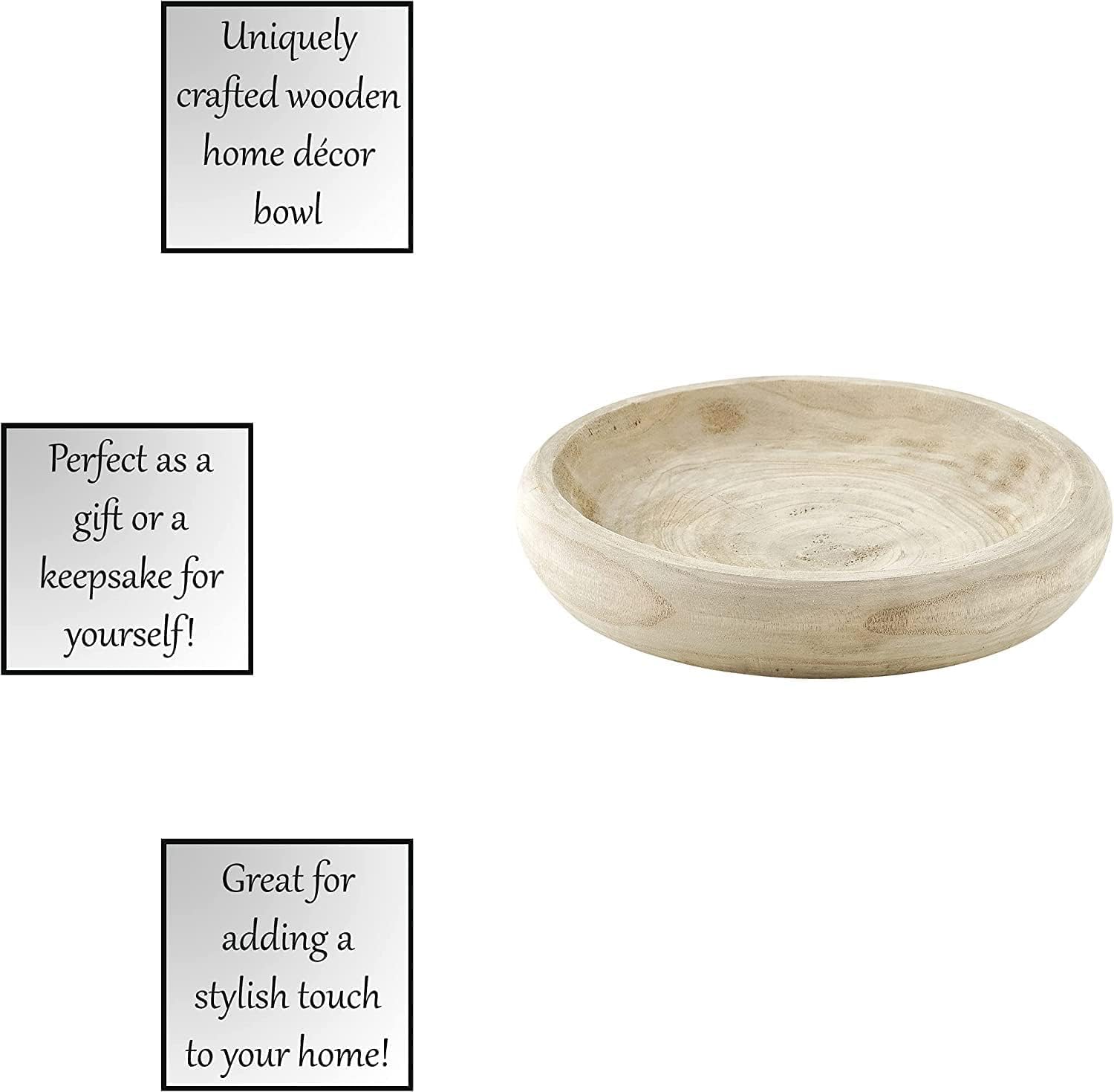Wooden Decorative Bowl / Natural