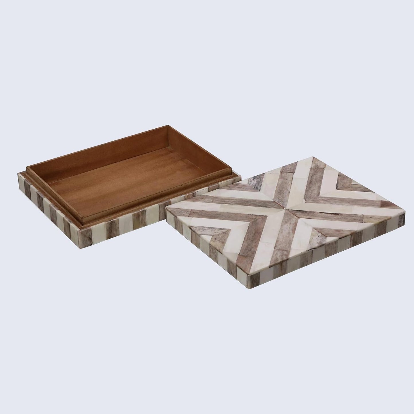 Small Organizer Box / CHEVRON-BROWN / 8 x 5 x 1.5