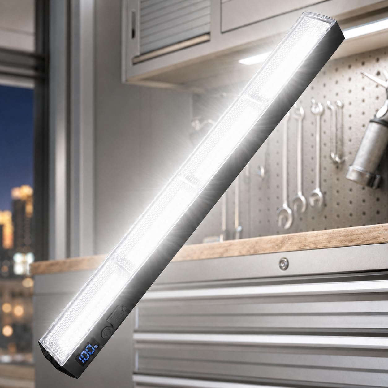 Magnetic Light BAR,15.75-inches Mechanic Light 7500mAh 8000 Lumens | Rechargeable Portable Lamp Built-in 216-LED