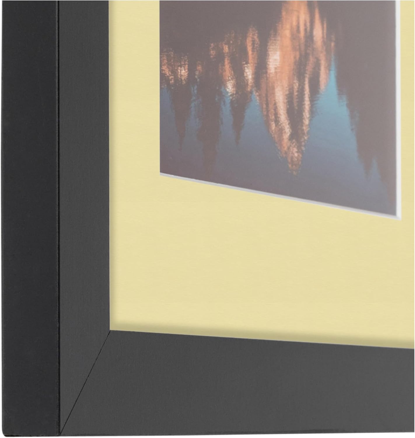 ArtToFrames Collage Picture Frame 3 Opening 3-5x7 Photo Frame | Made in USA | Black Frame Buttercup and Black Mats