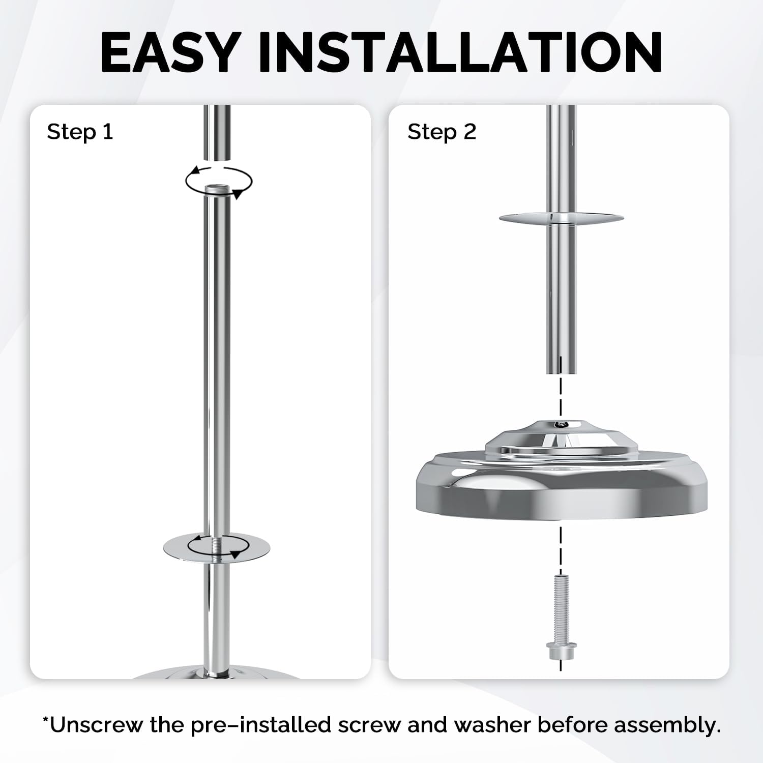 Polish Chrome Toilet Paper Holder Stand with Storage, 4 Extra Rolls | 304 Stainless Steel, Stable Weighted