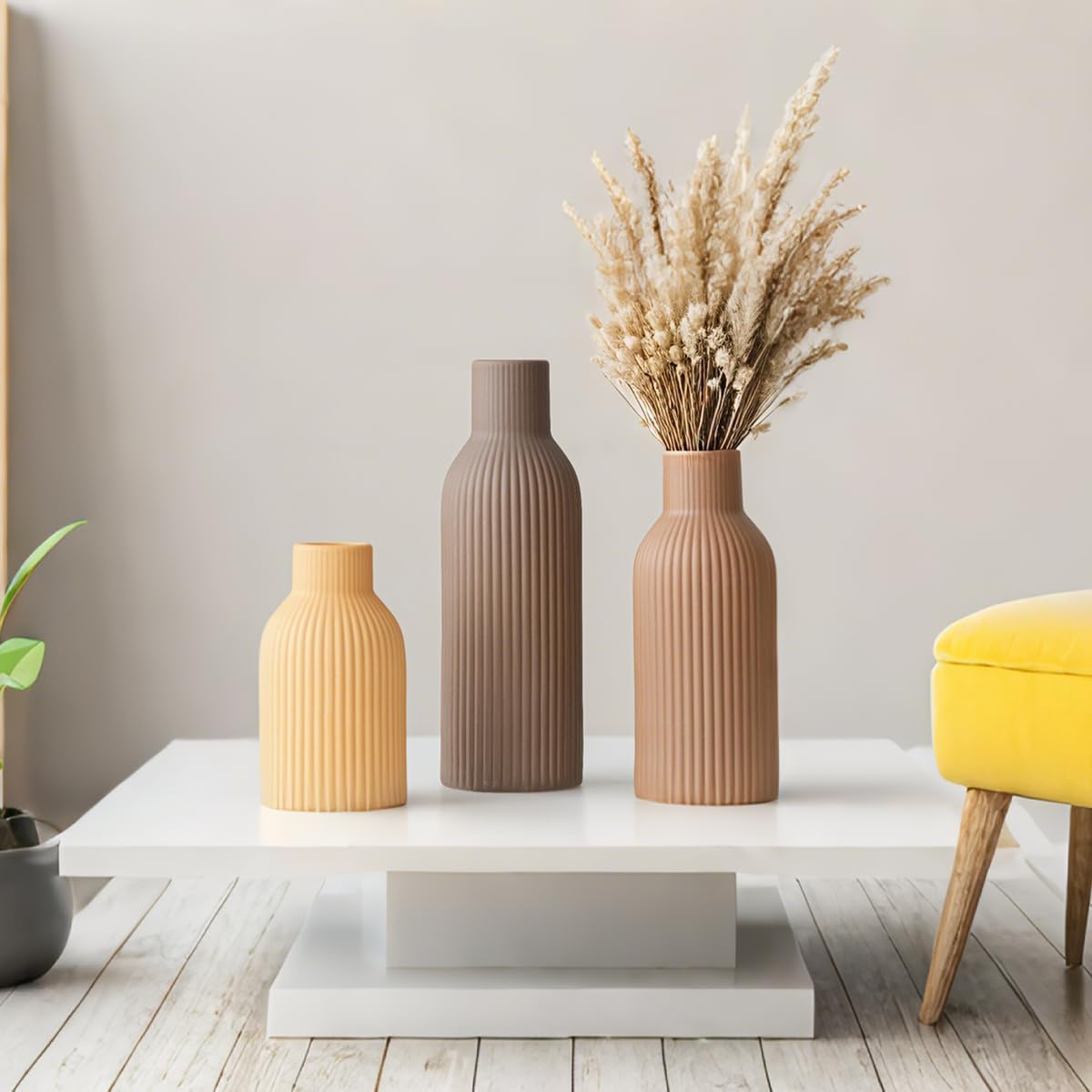 Modern Ceramic Vases / Coffee Mix / Set of 3
