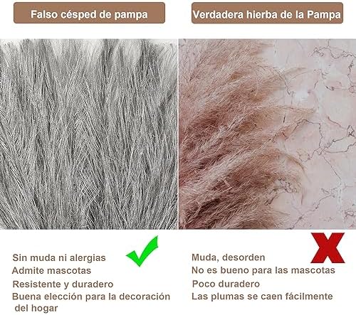 30PCS Silver Faux Pampas Grass 17" for Vase Filler Decor
