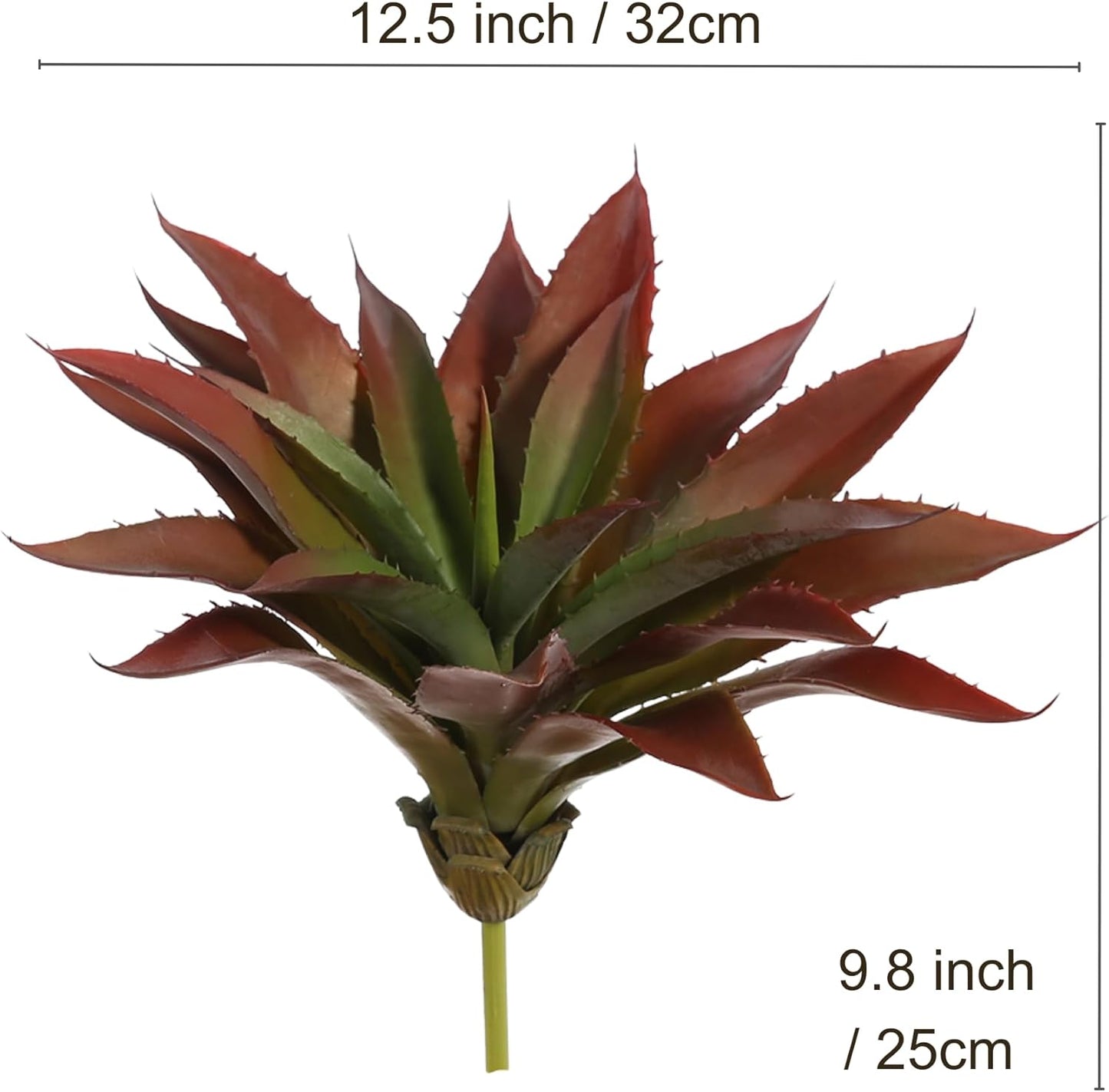 Large Artificial Succulents Aloe Plants Real Touch Fake Flowers Unpotted / Red