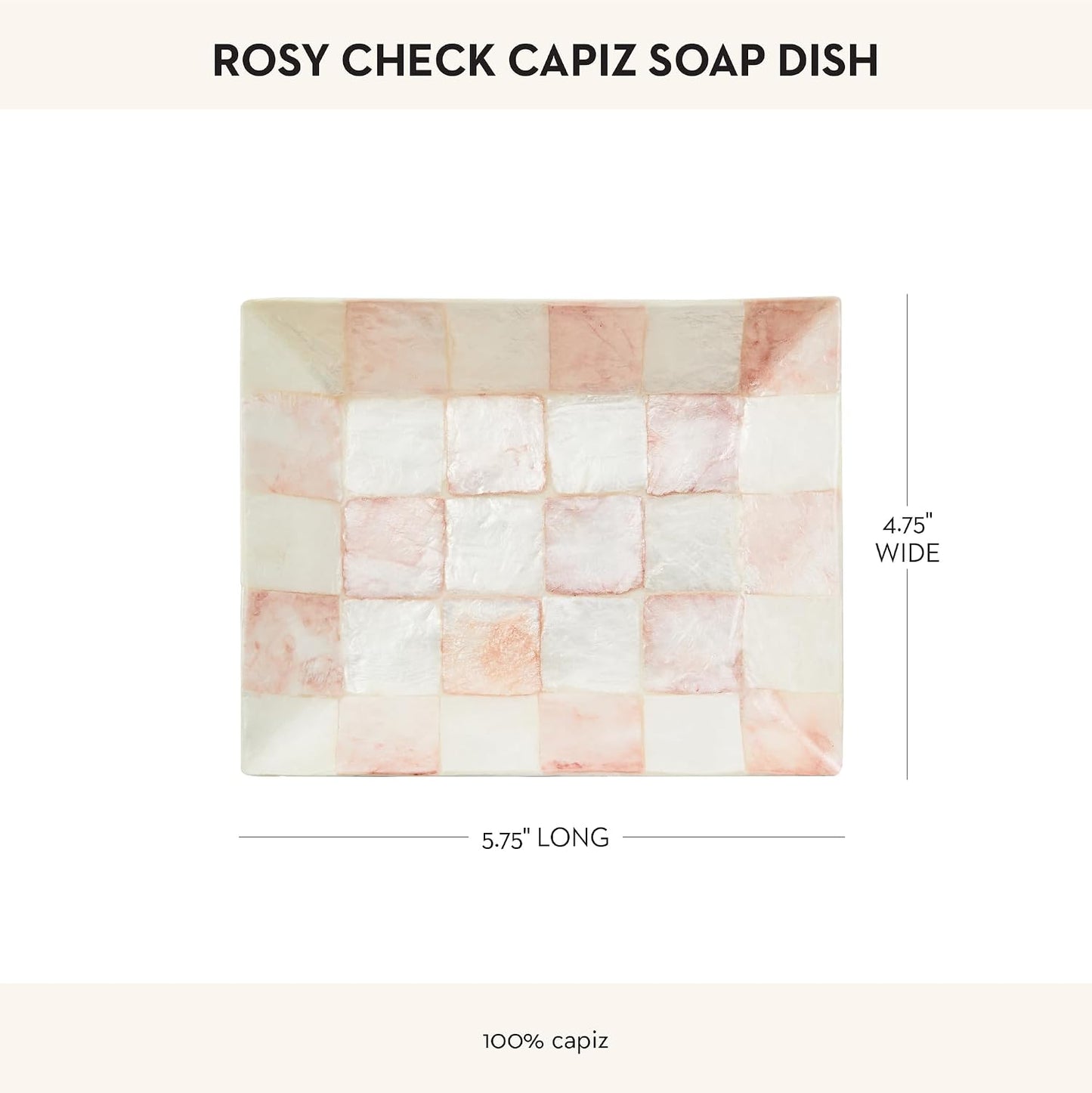 Decorative Soap Holder / Rosy Check / Pink