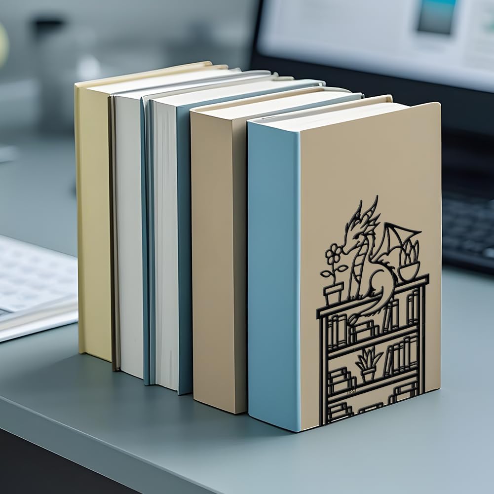Dragon Reading Book Metal Bookends / Dragon Bookshelf