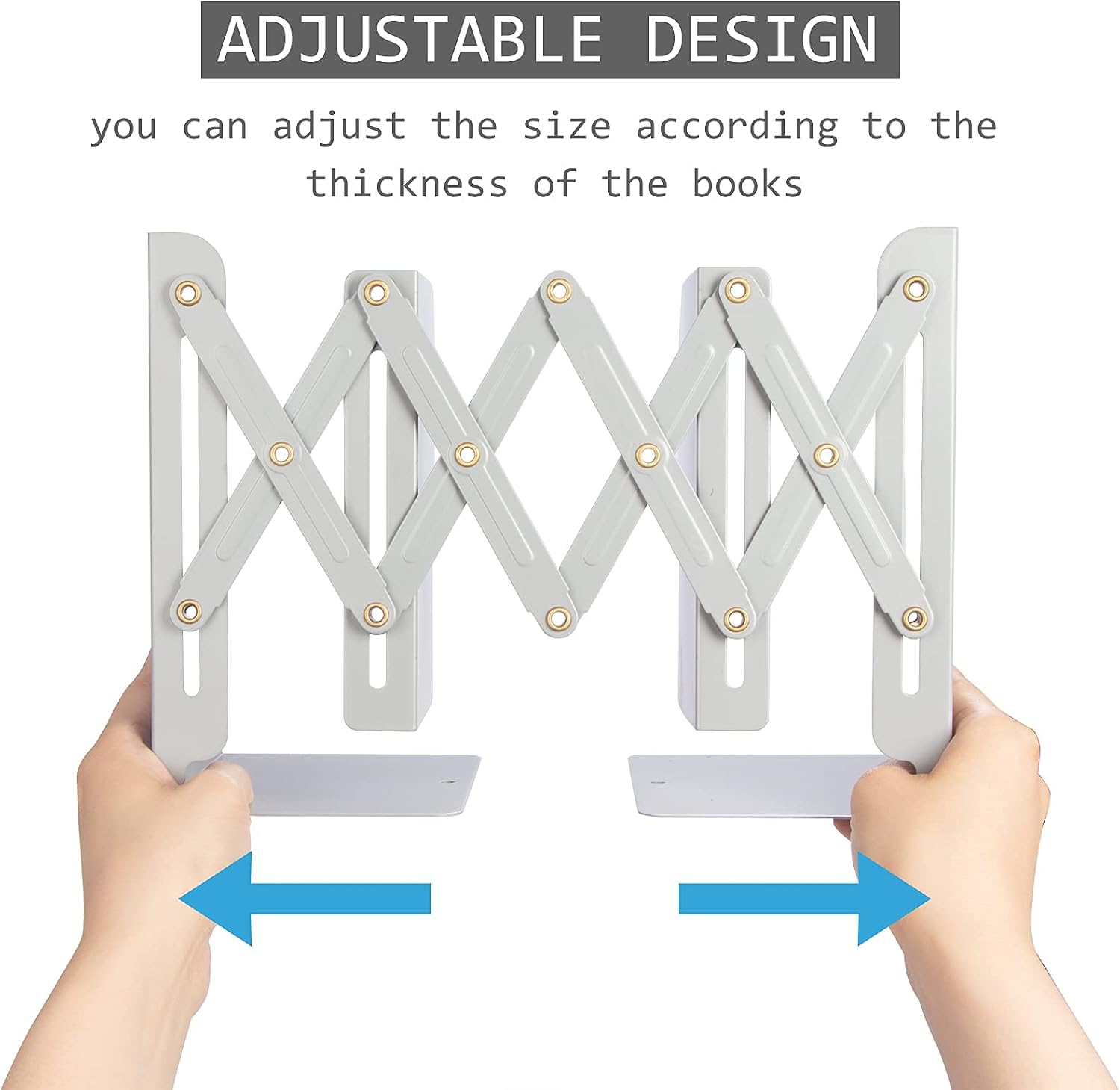 Metal Bookends for Heavy Books / Gray