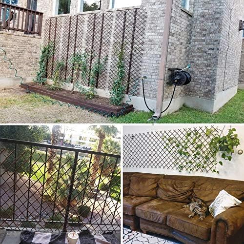 Expandable Garden Trellis Plant Support Willow Lattice Fence Panel for Climbing Plants Vine Ivy Rose Cucumbers Clematis