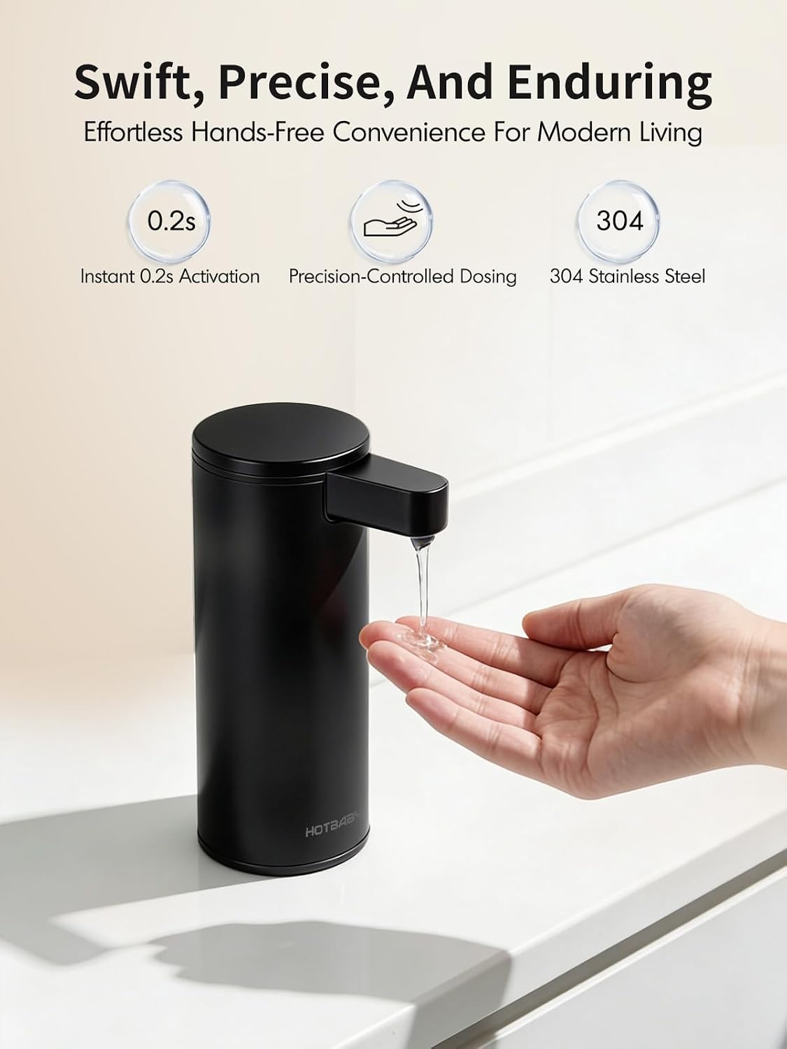 Automatic Liquid Soap Dispenser Touchless: Liquid Hand Soap Dispenser Stainless Steel - Free Touch Electric Soap