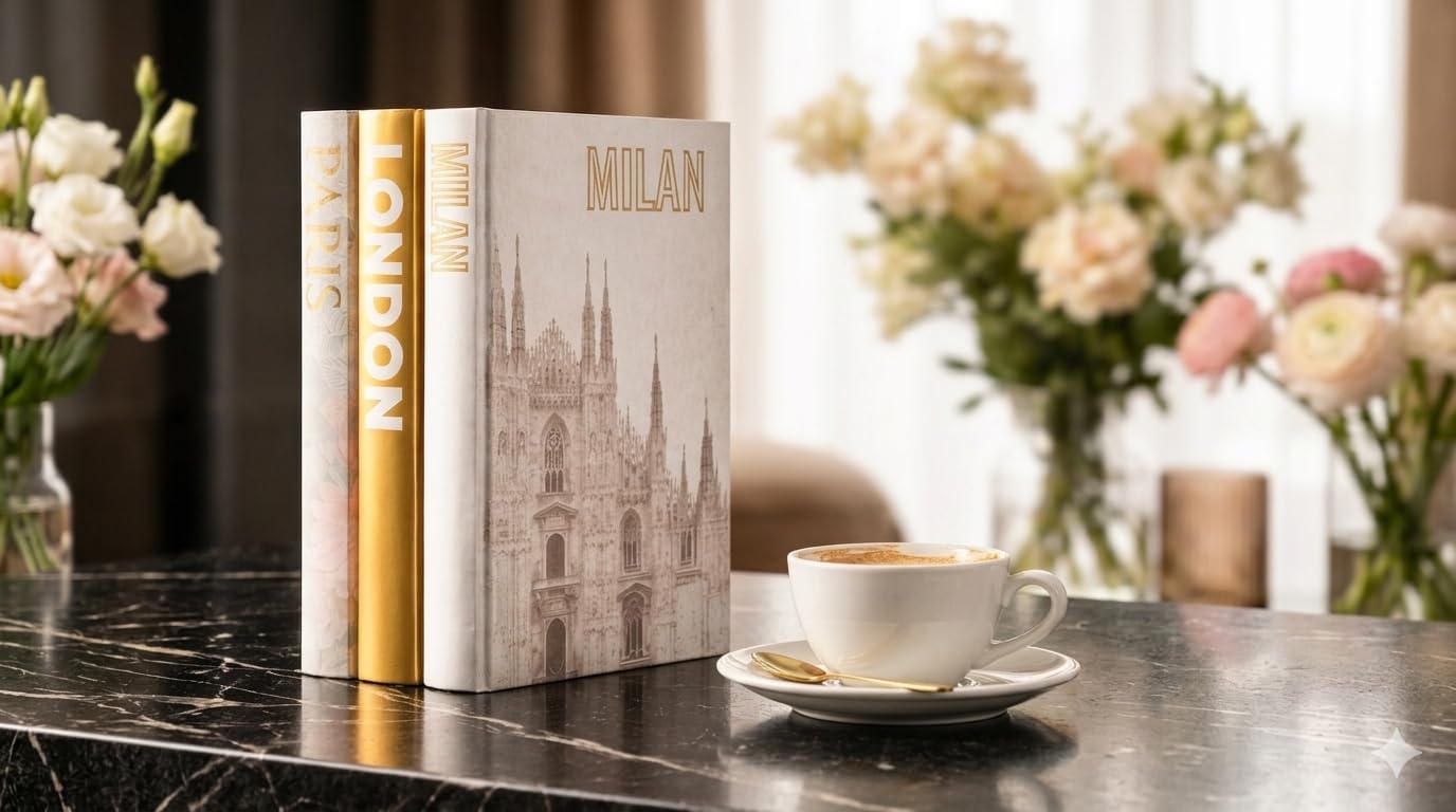 Decorative Books / Coffee table decor books / Gold / Set of 3