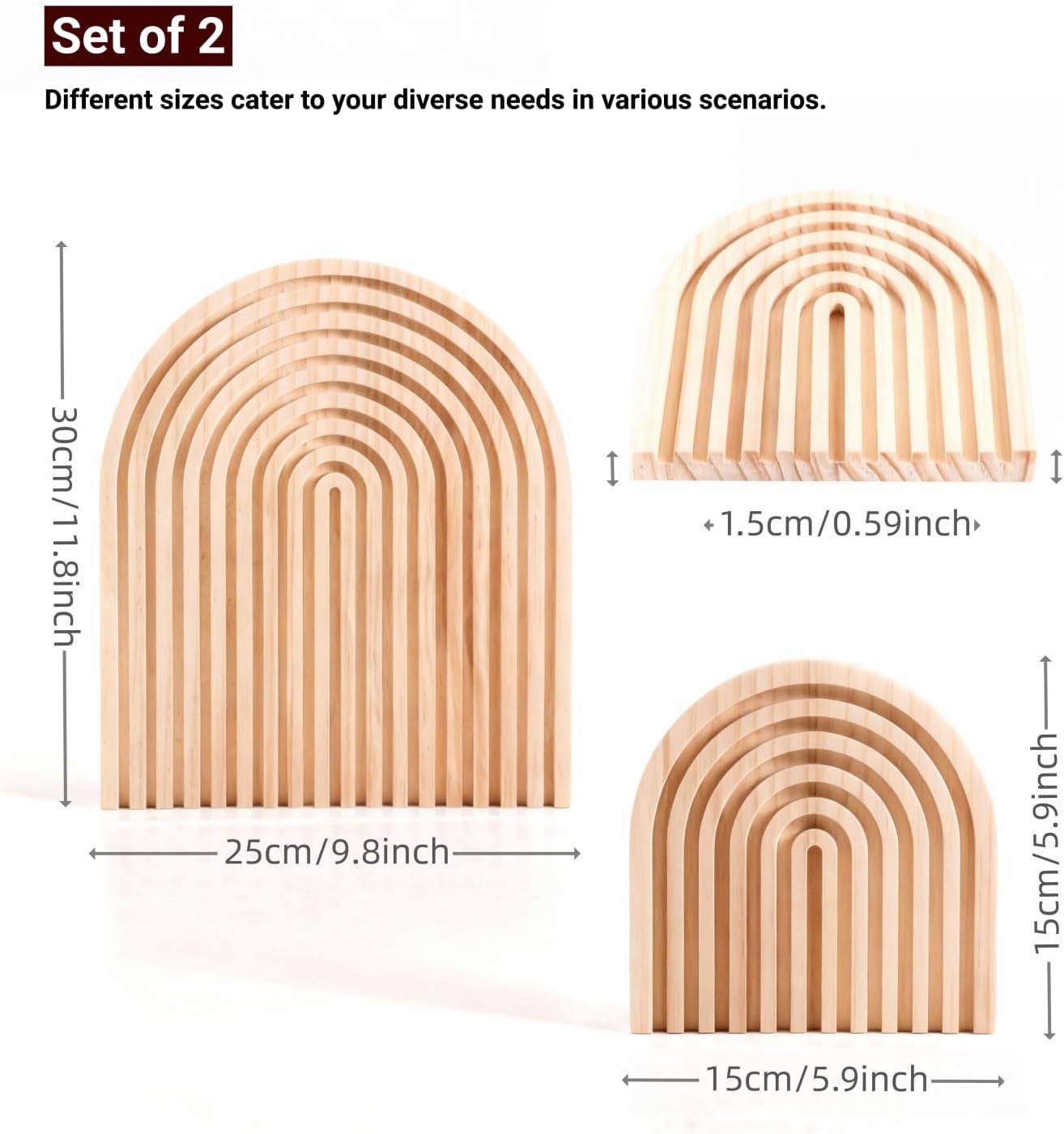 Light Pine Finish / Natural / Set of 2