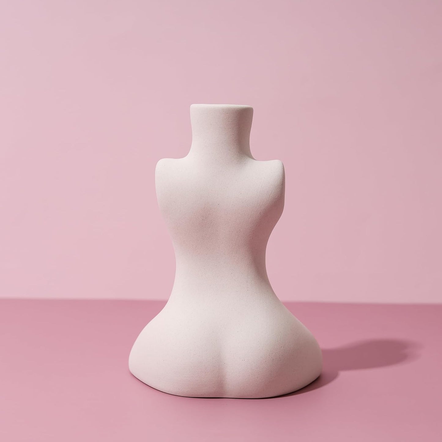 Elegant Female Torso Ceramic Vase / Posey-sit