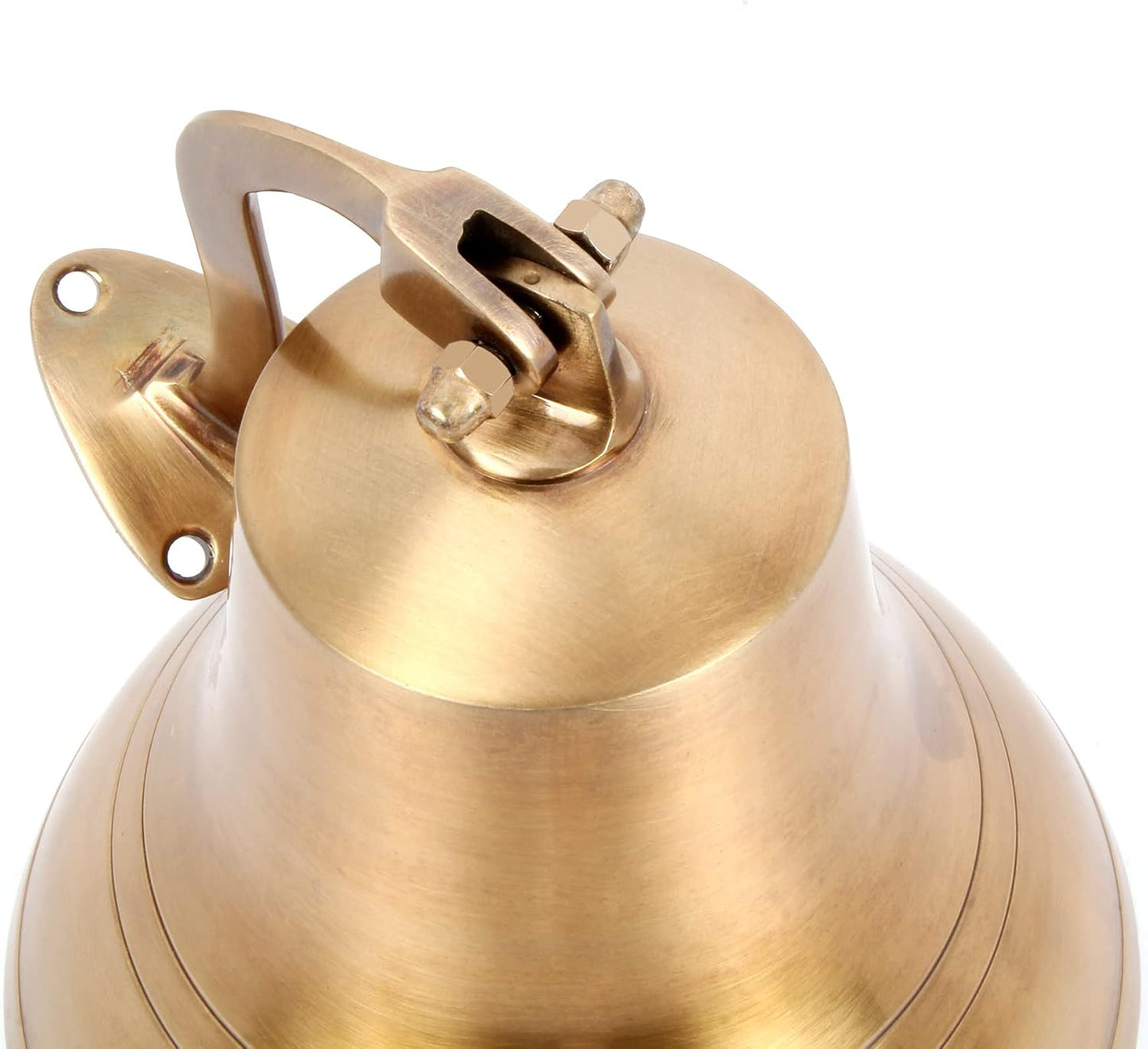Antique Brass 6" Wall Mounted Nautical Bell - Hanging Bell for Ships & Christmas
