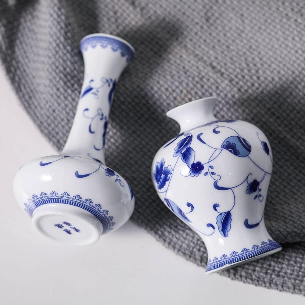 Chinese Ceramic Vase Set / Light Blue / Set of 3