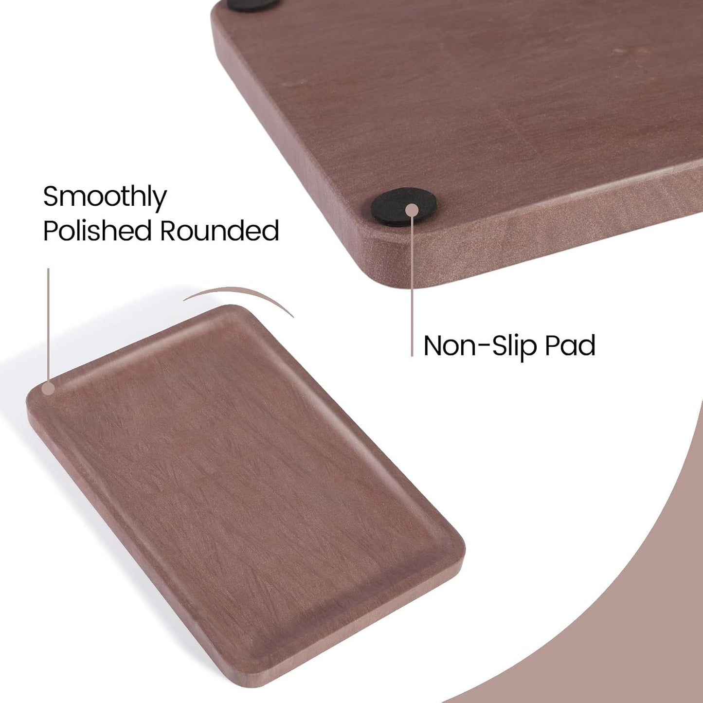 Marble Vanity Tray / Brown / 11.8 Inch
