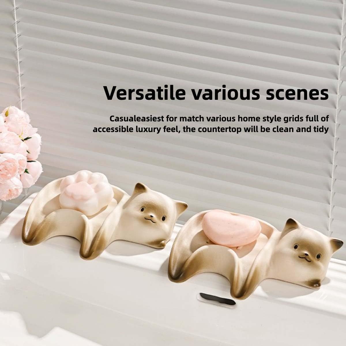Ceramic Drainable Bathroom Organizer High-End Decorative Holder / 1pc