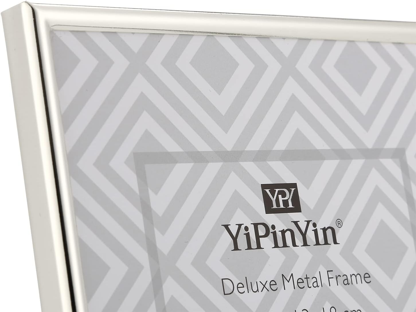 YiPinYin Silver 8x10'' Simply Metal Picture Frame With Acid Free Mat for 5x7'',Luxury Silver-Plated Metal Photo Frame