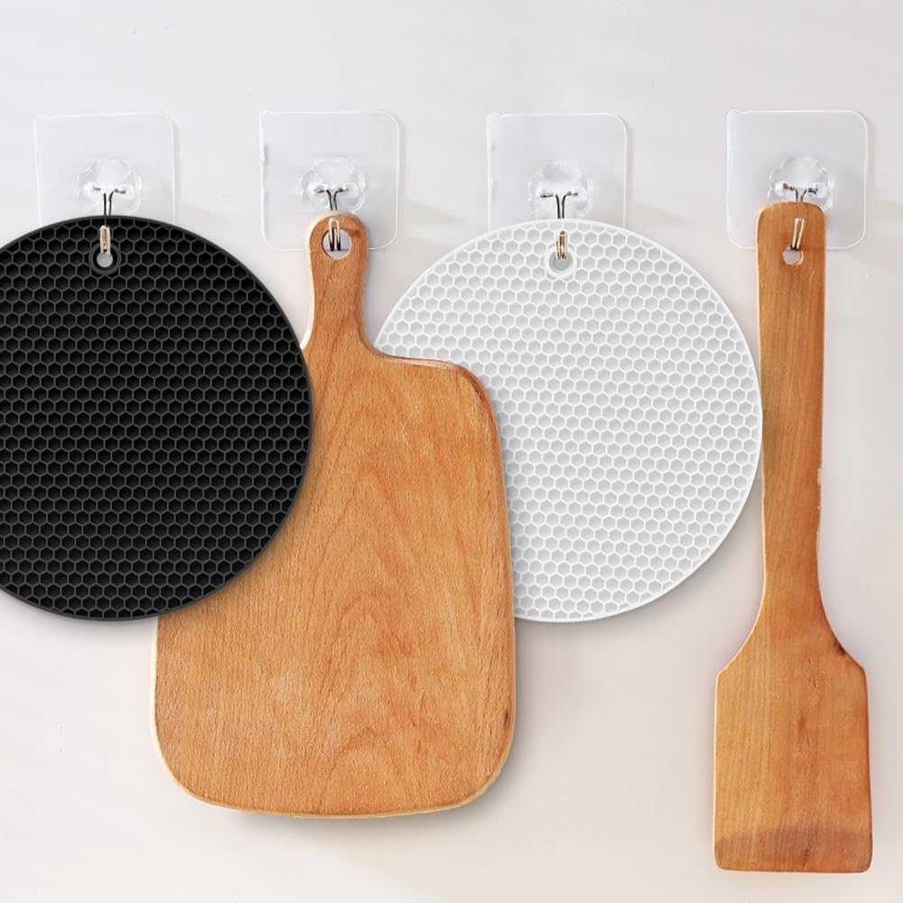 6 Packs Multipurpose Non Slip Heat Resistant Pot Holder / White