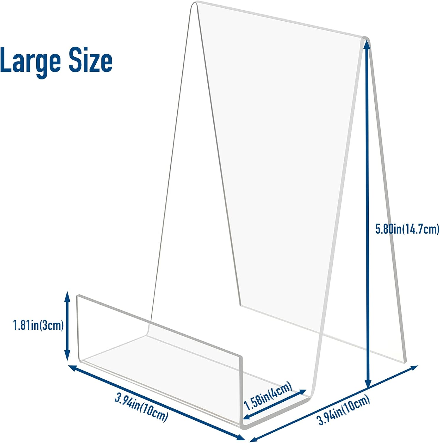 Acrylic Book Stand / 5 Large / Clear