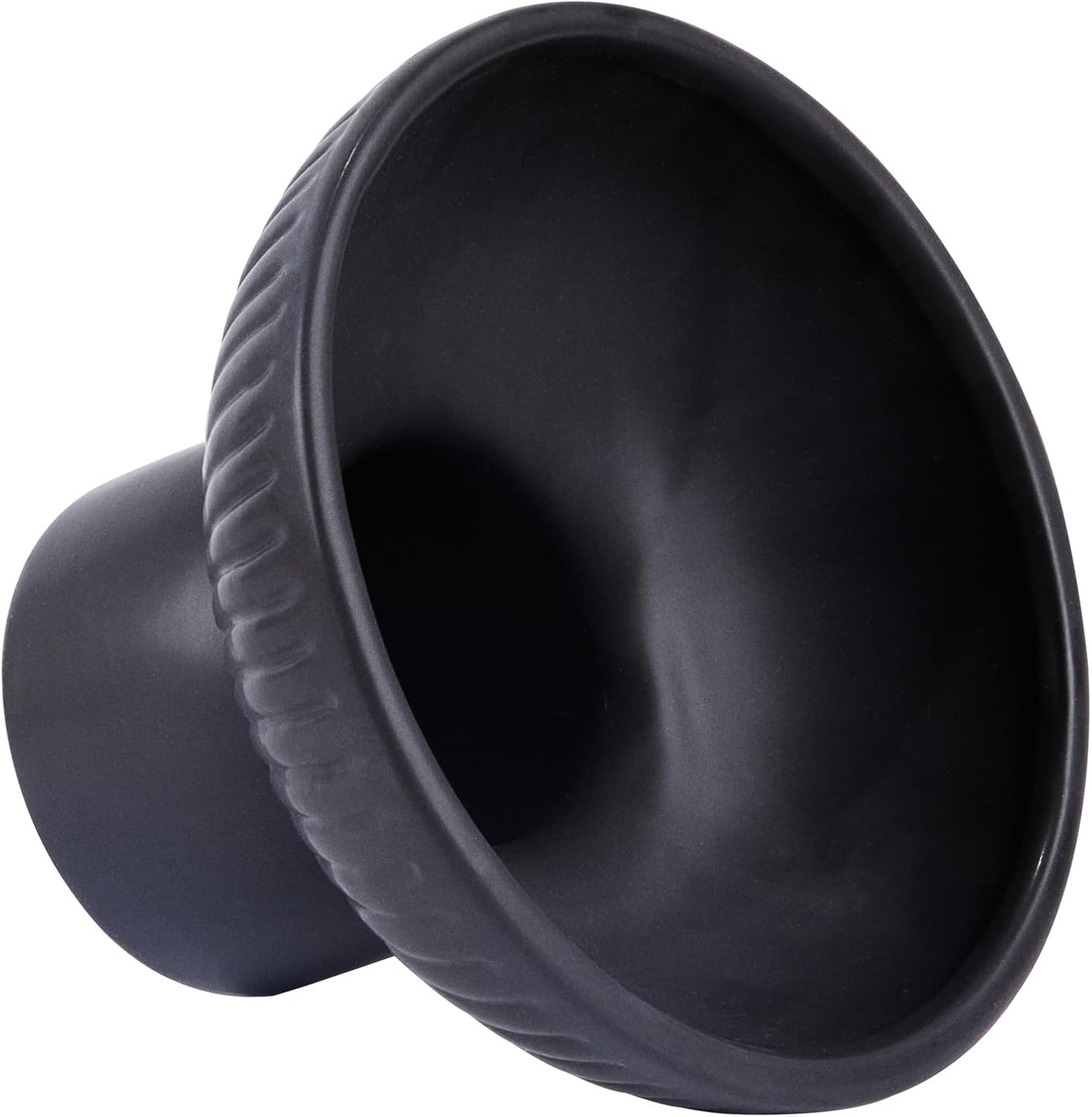 Table Art Flower Vase / Black / Pedestal, 6
