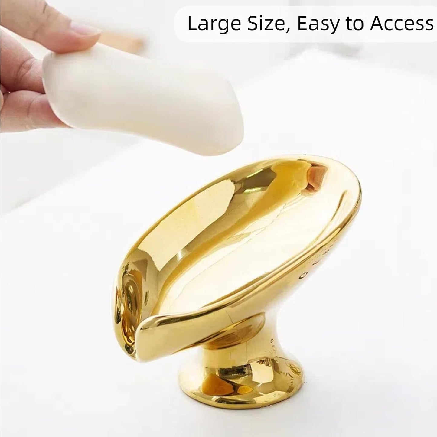 Metallic Glossy Ceramic Soap Holder / Golden
