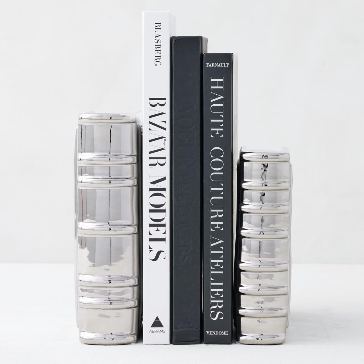 Ceramic Books Decorative Books / Silver / Set of 2