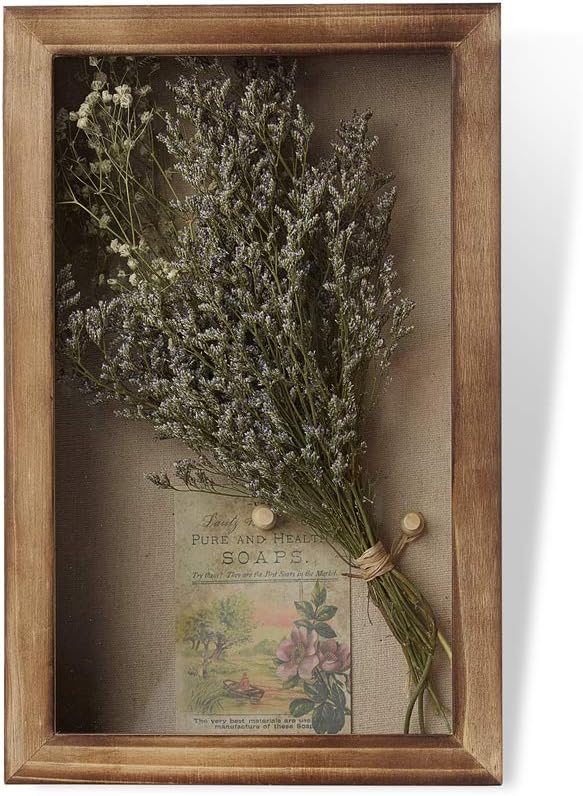 Freezing point Shadow Box Frame 8x12.5 Shadow Box Display Case with Linen Back Memorabilia Awards Medals Bouquet Photos