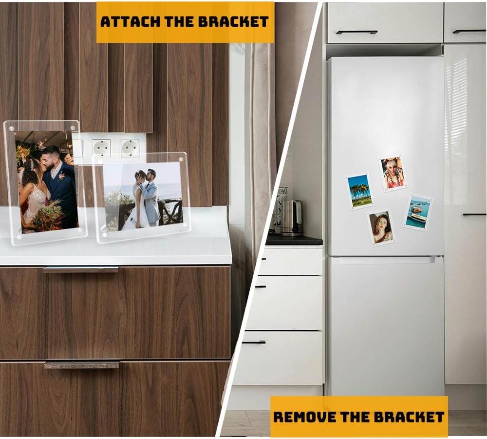 Acrylic Tabletop Photo Frames Compatible / Clear / 2.36*3.54 In / 2.36 x 3.54