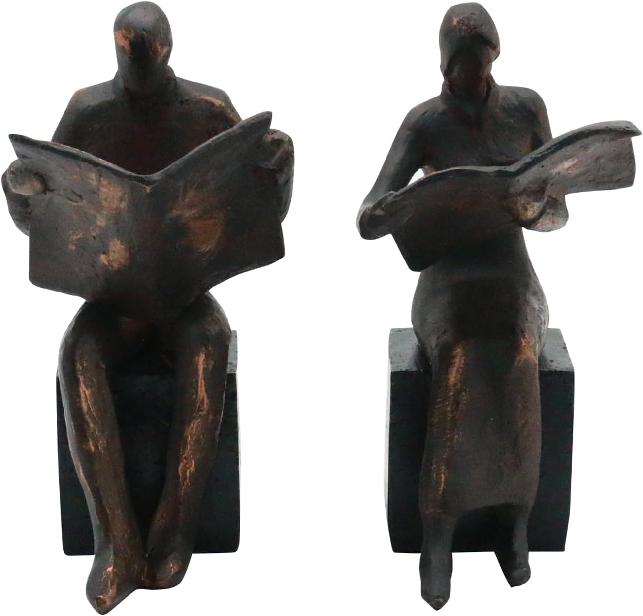 Copper Newspaper Decorative Bookends / Readers