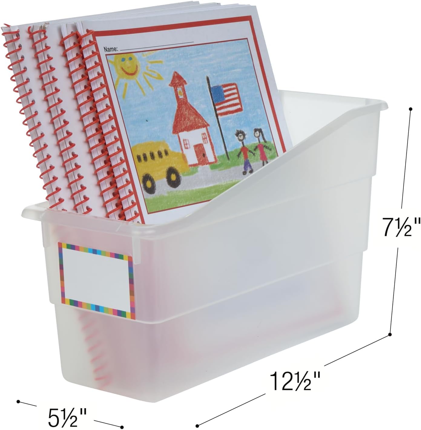 Durable Book & Binder Holders / Clear / Set of 6