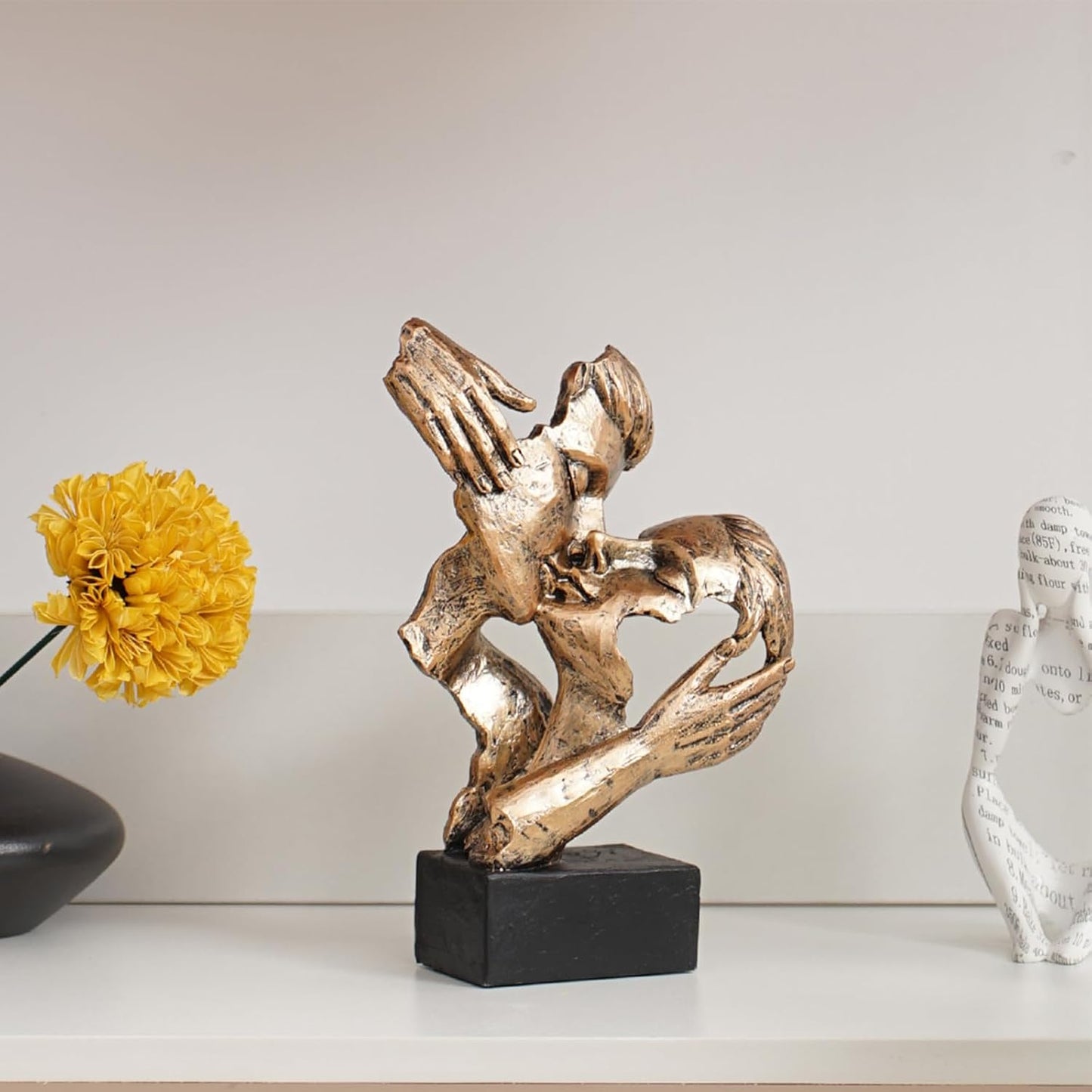Modern Couple Figurines for Nightstand & / Retro-copper-a