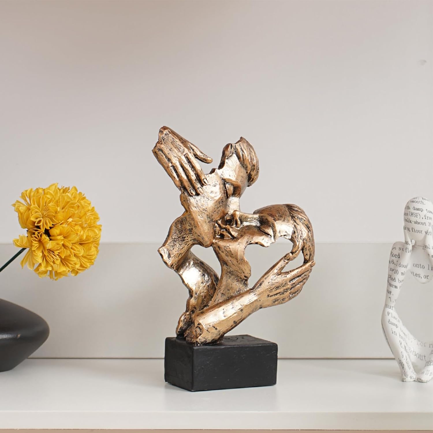 Modern Couple Figurines for Nightstand & / Retro-copper-a