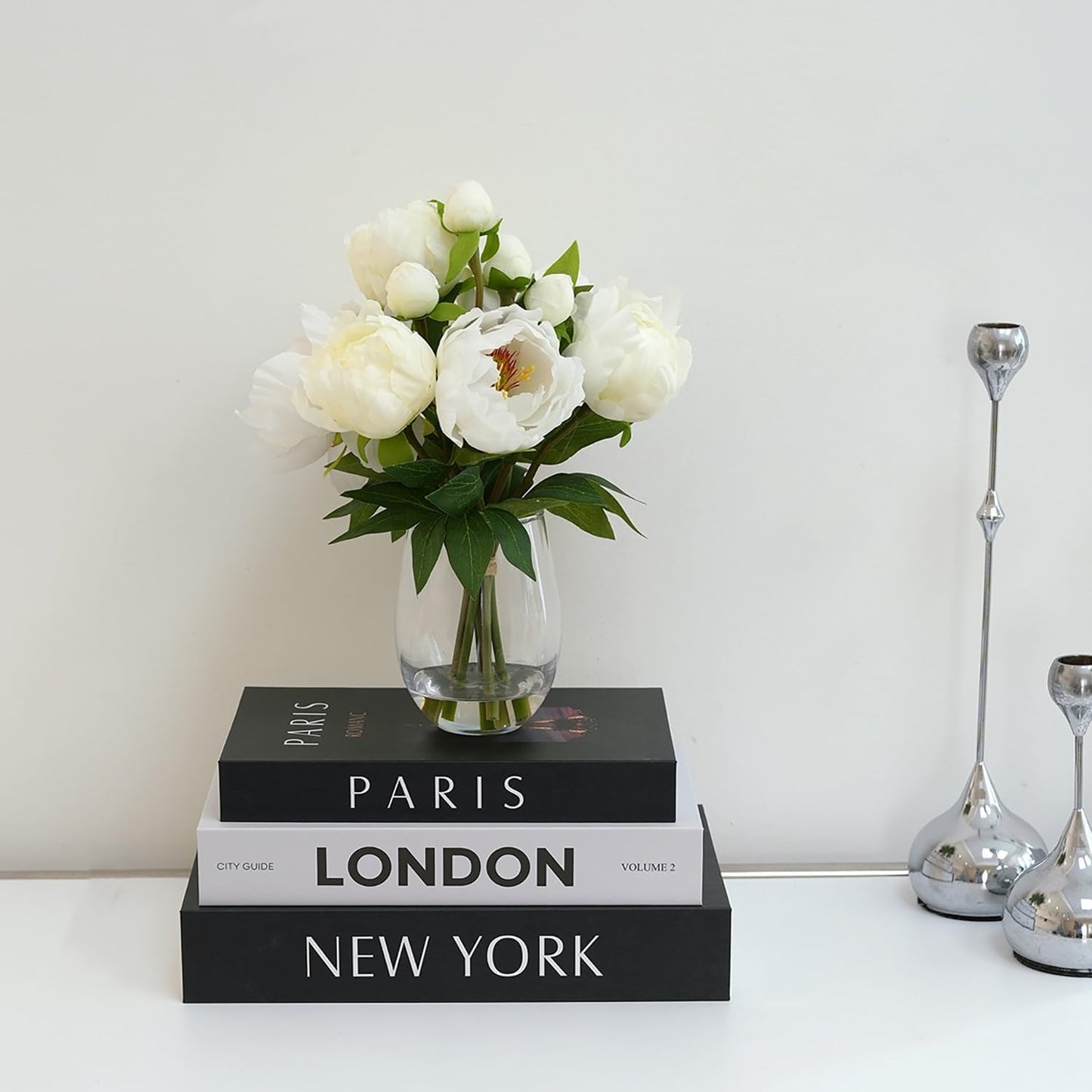 3 Faux Book Storage Boxes