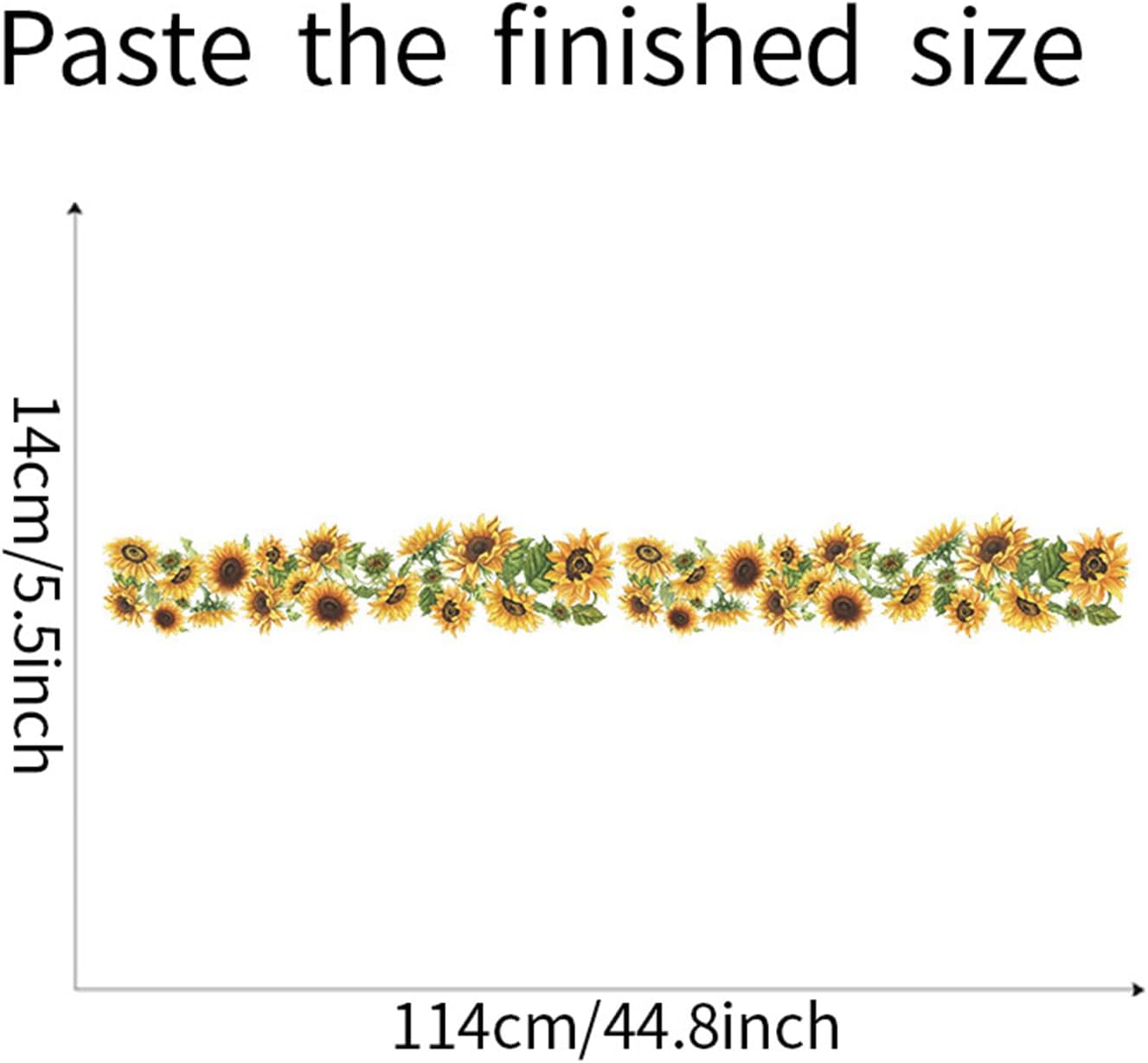 Sunflower Wall Decals / Green / Set of 16