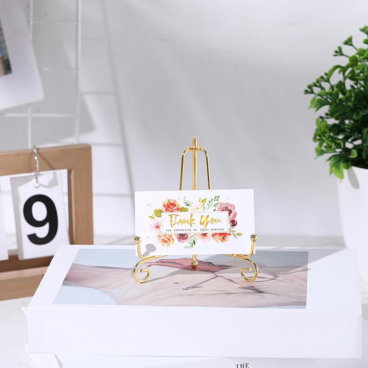 Picture Frame / Easel Stands for Photo / 4 Inch / Gold / Set of 10