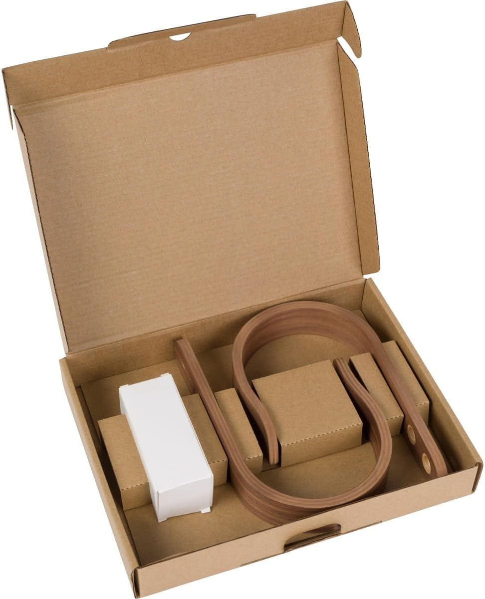 2 x Waveply Wood Curtain Holdbacks Plywood Drapery U Shaped Hook Tiebacks for Wall (Walnut)