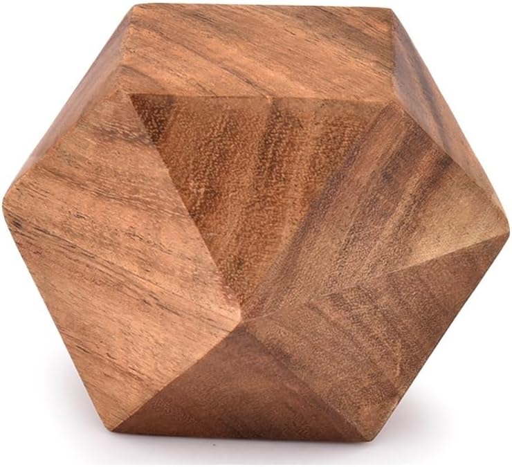 Acacia Wood Decorative Wood Ball for Centerpiece or Individual Use for Use in Living