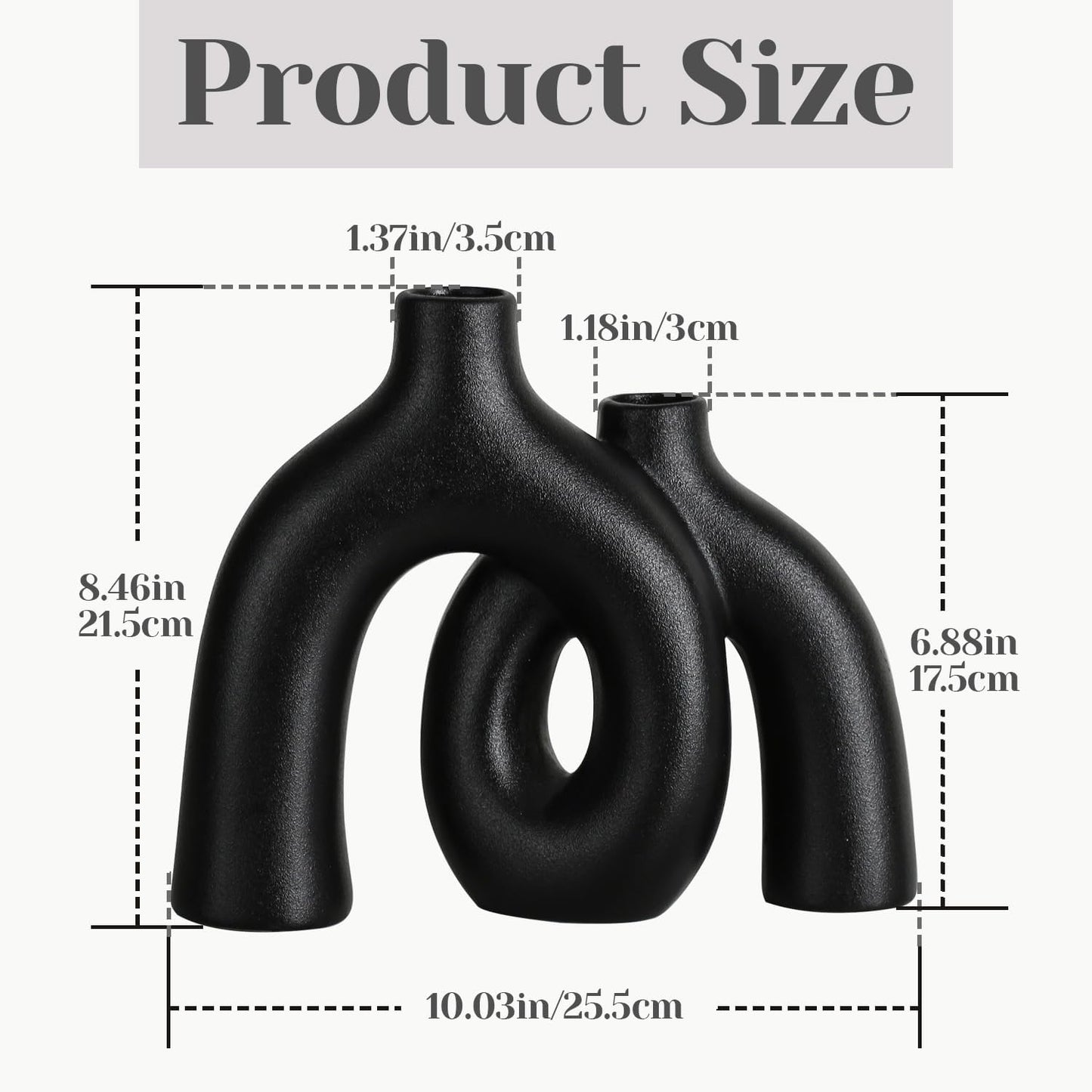 Modern Nordic Boho Vase Set / Black-1