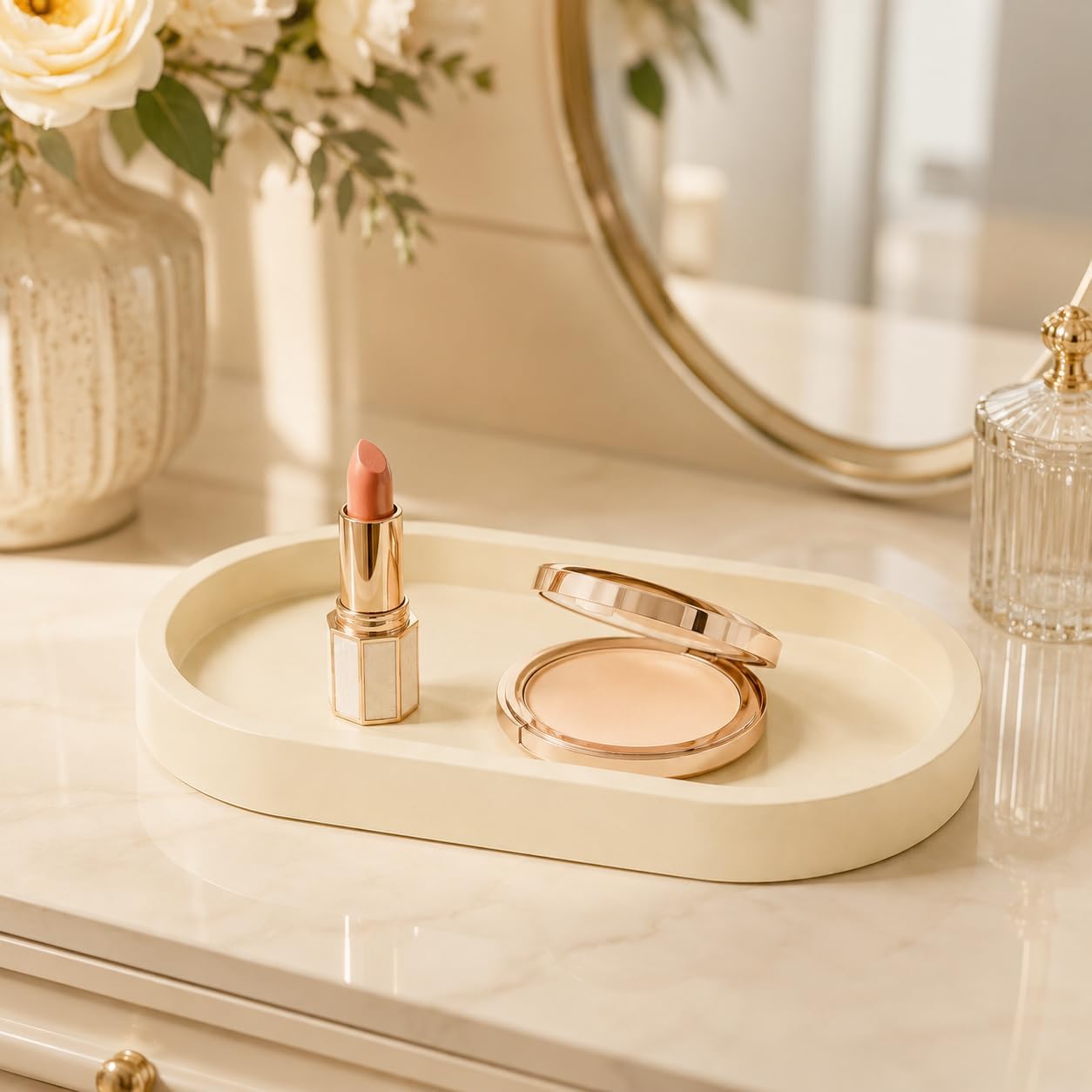 Soap Tray / Vanity Tray / 10.1 x 5 x 1 / Beige