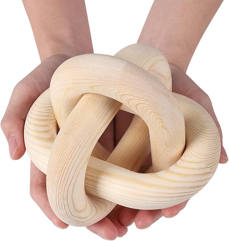 Wood Knot Chain Link Decor / Wood Color