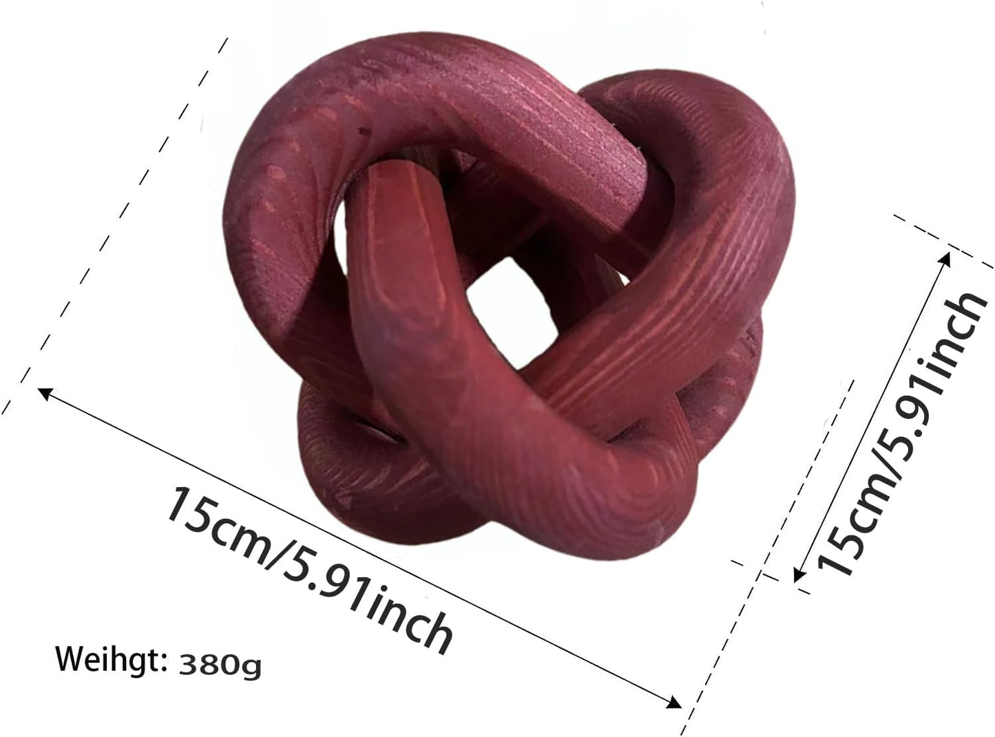 Wood Knot Chain Link Decor / Wine
