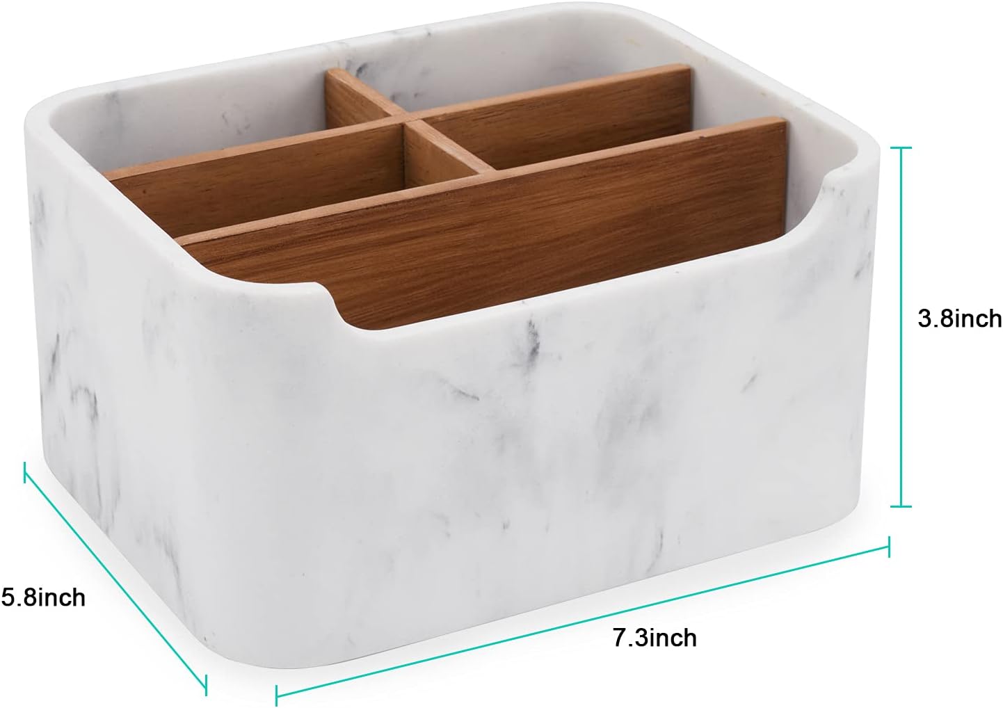 Remote Holders / Modern Office Controller Pen Phone Holder Organizer / MARBLE / Set of 2
