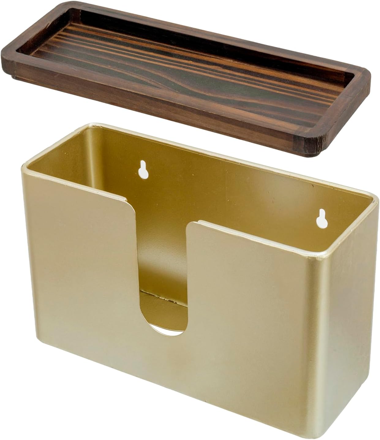 MyGift Gold Wall Mounted Paper Towel Holder, Folded Towel Dispenser | Wall dispenser neatly stores folded hand towels