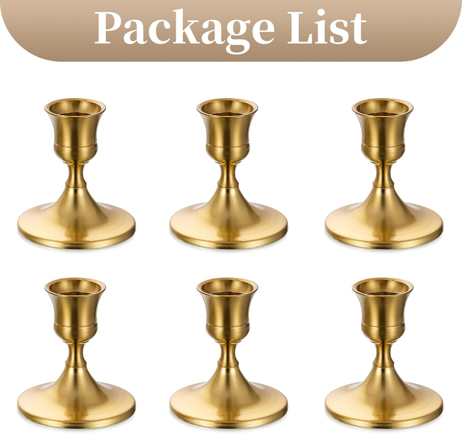 Sziqiqi Candlesticks Holder for Wedding Table Centerpiece - Gold Taper Candle Holders Candle Stick Holder Bulk for